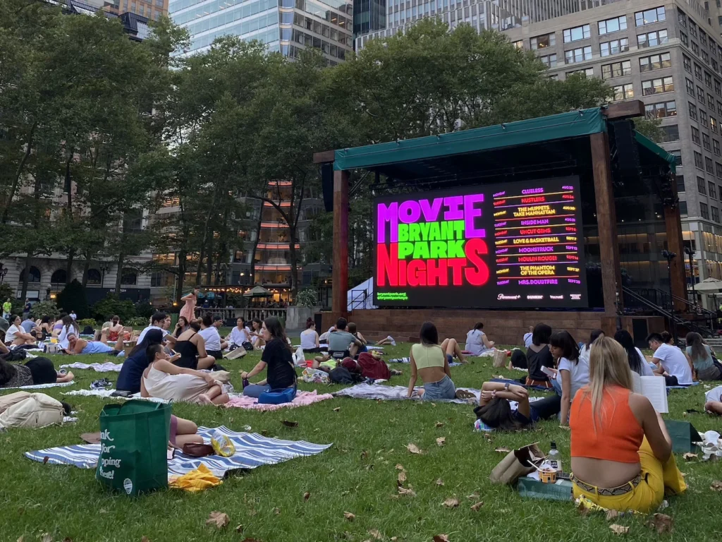 cine al aire libre gratis en nyc verano en nyc
